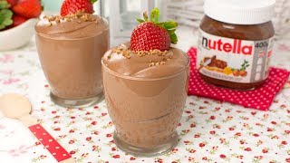 MOUSSE DE NUTELLA  Con Solo 2 Ingredientes [upl. by Chill362]