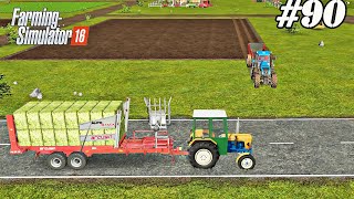 FS 16 Timelapse  90 Sowing rapeseed Manure spreading Collecting hay bales [upl. by Ayocal146]