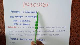 POSOLOGY IN PHARMACEUTICS [upl. by Trever]