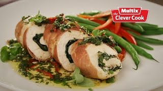 Chicken spinach and prosciutto involtini [upl. by Ilona]