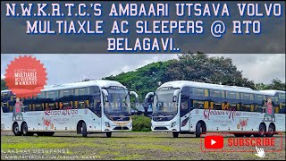 nwkrtc ambaari utsava volvo Multiaxle AC Sleepers inhouse built belagavi div rto registered [upl. by Enomys]