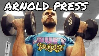 Arnold Press  Shoulder Exercise  Proper Form Tutorial [upl. by Nellda]