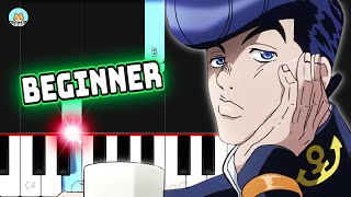 JoJo OP 5  quotCrazy Noisy Bizarre Townquot  BEGINNER Piano Tutorial amp Sheet Music [upl. by Oah]