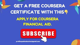 Coursera Financial Aid Right Ways To Be Approved Step By Step [upl. by Nisotawulo]