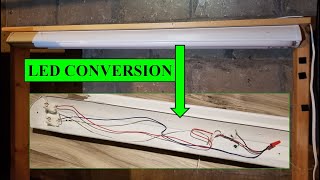 Florescent Light Led Conversion 1  Bypass NON shunted sockets [upl. by Annawit]