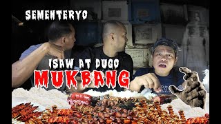 FIRST MUKBANG SA SEMENTERYO SOBRANG CREEPY  ISAW DUGO  BBQ [upl. by Leraj]