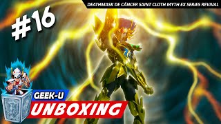 UNBOXING 16 Deathmask de Cáncer Saint Cloth Myth EX Series Revival [upl. by Euqnimod901]