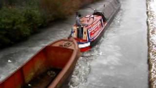 Narrowboat breaking ice 2 [upl. by Lecram]