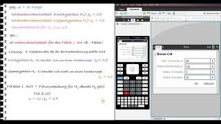 LösungsvideoFehlerberechnung bei einem Alternativtest mit dem CASRechner [upl. by Deming799]