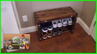 Como Hacer una Zapatera Rustica en Madera  Wood Shoe Rack [upl. by Kcirderf704]