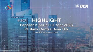 Paparan Kinerja BCA FY23 [upl. by Anabel]