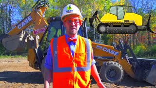 Blippi Learns About Construction Vehicles  Trucks For Kids  Educational Blippi Videos For Toddlers [upl. by Gnas]