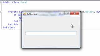 Visual Basic  IsNumeric  Validation [upl. by Calista]
