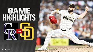 Rockies vs Padres Game Highlights 8324  MLB Highlights [upl. by Kirred]