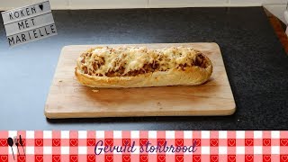 Gevuld stokbrood  Recept  Koken met Marielle [upl. by Lekram715]