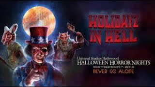 Halloween Horror Nights 2023 Holidayz in Hell Haunted House 😈 [upl. by Dnanidref]