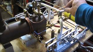 More test running sternwheeler engine on steam [upl. by Bouzoun]