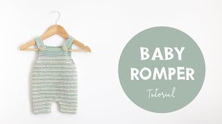 Easy Crochet Baby Romper Step By Step Tutorial Croby Patterns [upl. by Yartnoed172]