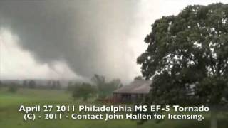 EF5 tornado 42711 Philadelphia Mississippi [upl. by Einot]