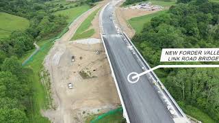 Aerial footage from Forder Valley Link RoadInterchange construction area – May 2022 [upl. by Ydnes]