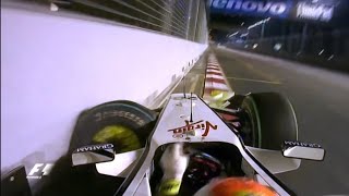 F1 Singapore Onboard Crashes [upl. by Xylia]