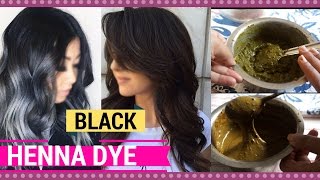 Get jet black hair at home naturally  how to mix henna hair dye to cover grey hair [upl. by Eenrahc]