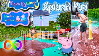 Peppa Pig World  Muddy Puddles Splash Pad Paultons Park [upl. by Bette-Ann406]