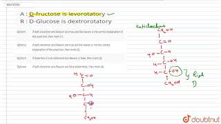 A  Dfructose is levorotatoryR  DGlucose is dextrorotatory  CLASS 12  BIOMOLECULES  CHEMIS [upl. by Longawa636]