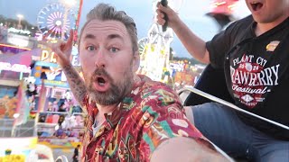 Florida Strawberry Festival Opening Day 2024 Scary Carnival Rides amp Trying To Eat Healthy Fair Food [upl. by Erb180]