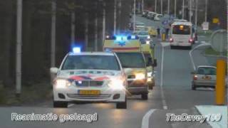 Brandweer politie en ambulance met hoge spoed naar REANIMATIE Rozenburg Zh  Spoedtransport [upl. by Sethi]