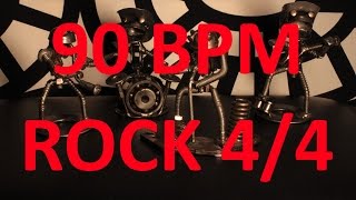 90 BPM  ROCK  44 Drum Track  Metronome  Drum Beat [upl. by Sirmons944]