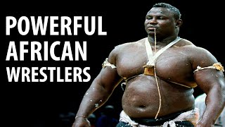 How Powerful African Wrestlers from Senegal Wrestle [upl. by Orgell480]