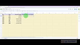 Google Sheets  Taux de change  Fonction Googlefinance [upl. by Tur]