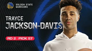 2023 NBA Draft Warriors Draft Trayce JacksonDavis [upl. by Ycrad]