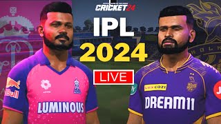 IPL 2024 RR vs KKR T20 Match  Cricket 24 Live  Shree Gamerz [upl. by Aydiv976]