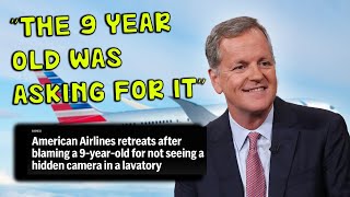 American Airlines BLAMES 9 Year Old Girl Over Secret Cameras [upl. by Karlan]