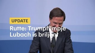 Premier bedankt Lubach voor Trumpfilmpje  RTL NIEUWS [upl. by Jeni]