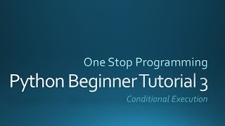 Python Beginner Tutorial 3 For Absolute Beginners [upl. by Nauqel667]