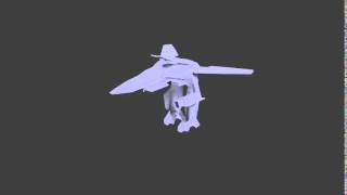 Robotech veritech transformation test 2  Blender 276 [upl. by Hgieleak]