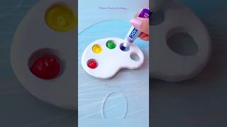 Make your own miniature Painting Set  Paint Palette amp Paint brush art painting shorts [upl. by Hbaruas162]