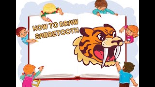 HOW TO DRAW SABER TOOTH  TIGER DRAWING FOR KIDS  EASY DRAWING TUTORIAL STEP BY STEP [upl. by Femmine]