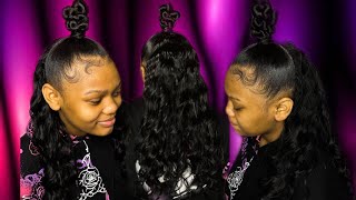 Twist Knot Top Knot Bun  Half Up Half Down Quickweave [upl. by Nylinej378]