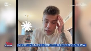 Ozieri il concerto di Fedez tra le polemiche  La vita in diretta 17092024 [upl. by Avert]