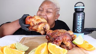 2 WHOLE ROTISSERIE CHICKEN MUKBANG [upl. by Ettolrahc]