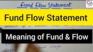 Fund Flow Statement Meaning  Meaning Of Fund And Flow [upl. by Caril]