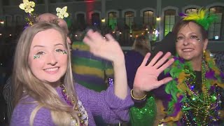 Thousands gather to celebrate final weekend of Mardi Gras Galveston [upl. by Eibmab622]