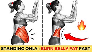 Do This STANDING 30Min FLABBY STOMACH Workout  Lose Belly Fat Exercises To Reduce Stomach Fat [upl. by Ramos]