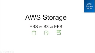 AWS Storage  EBS vs S3 vs EFS [upl. by Anaeli907]