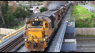 The busy Lyttelton Port Railway  Christchurch  New Zealand [upl. by Milas]