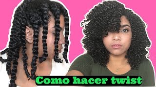 COMO HACER UN TWIST OUT PASO A PASO hairtransicion [upl. by Lucia]